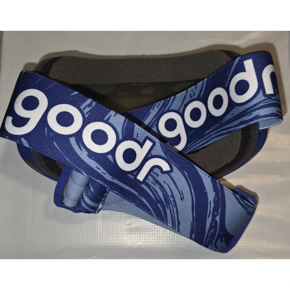 Goodr Snow G Goggles Apres All Day Blue Teal Wave Strap Rare Discontinued NWOB